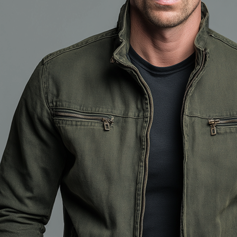 Devin Vintage Cotton Zip Jacket