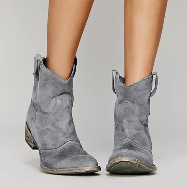SELMA VINTAGE WESTERN ANKLE BOOTS