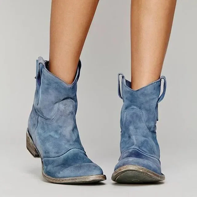 SELMA VINTAGE WESTERN ANKLE BOOTS