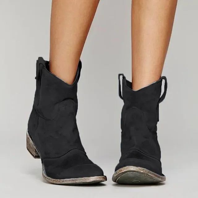 SELMA VINTAGE WESTERN ANKLE BOOTS