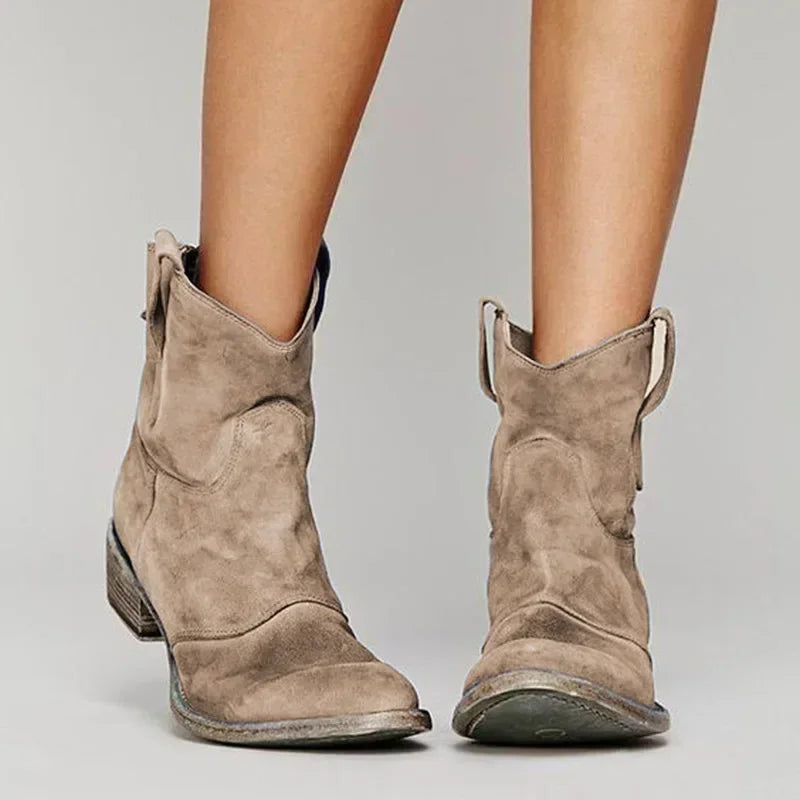 SELMA VINTAGE WESTERN ANKLE BOOTS